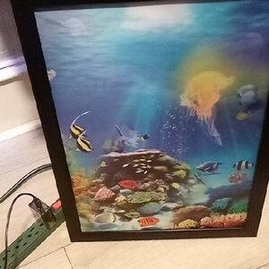 Vibrant Underwater Fish Scene Framed Art